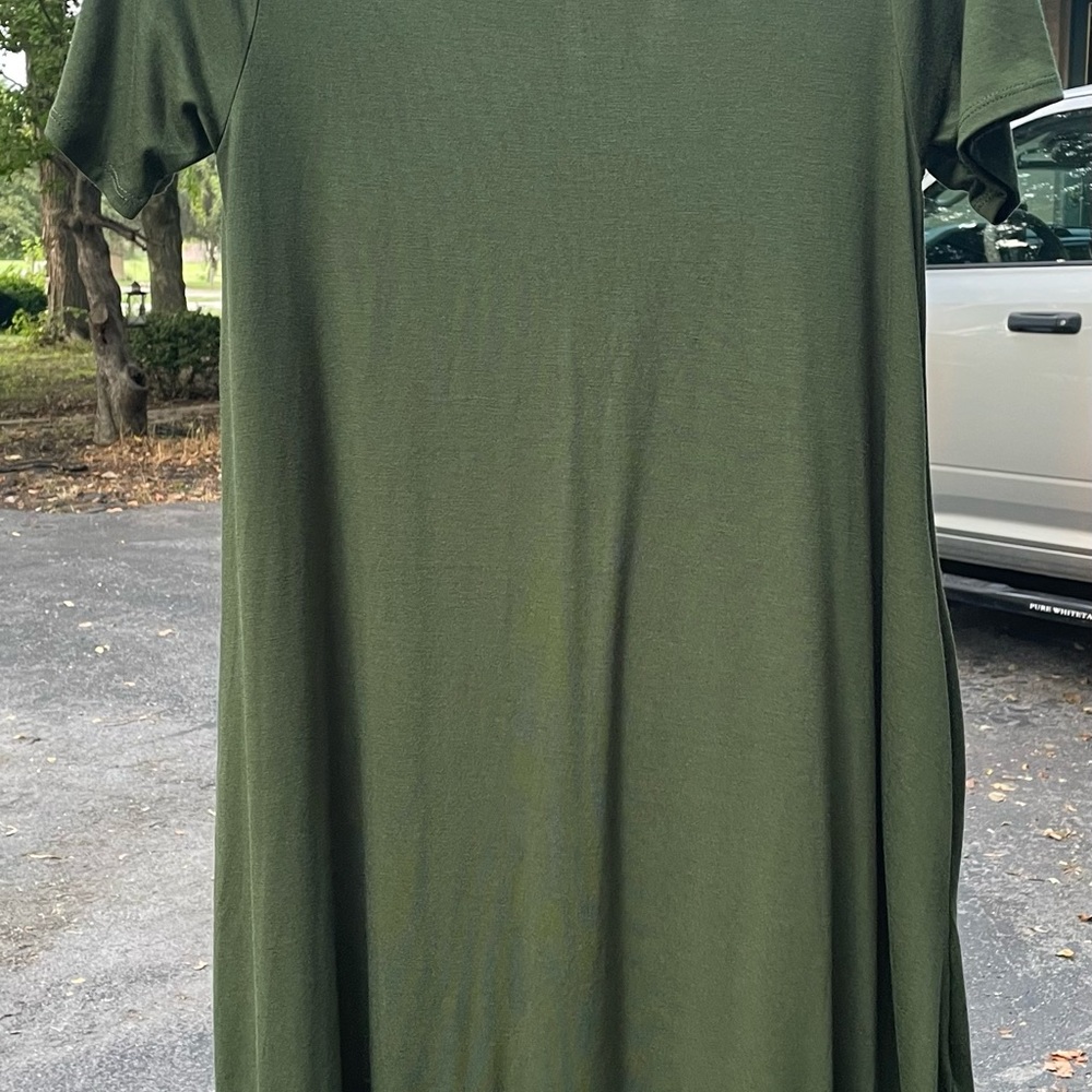 Zenana In The Groove Green Ruffle Dress - Picture 2 of 4
